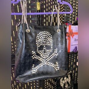 Skull and Crossbones Tote with Bonus Bag (and strap)